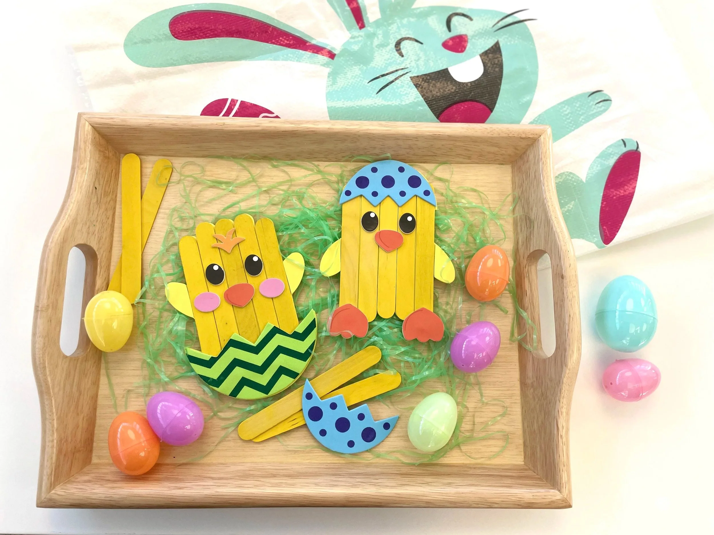 Free Crafts for Kids: Spring Chicks and Bunny Hop Races