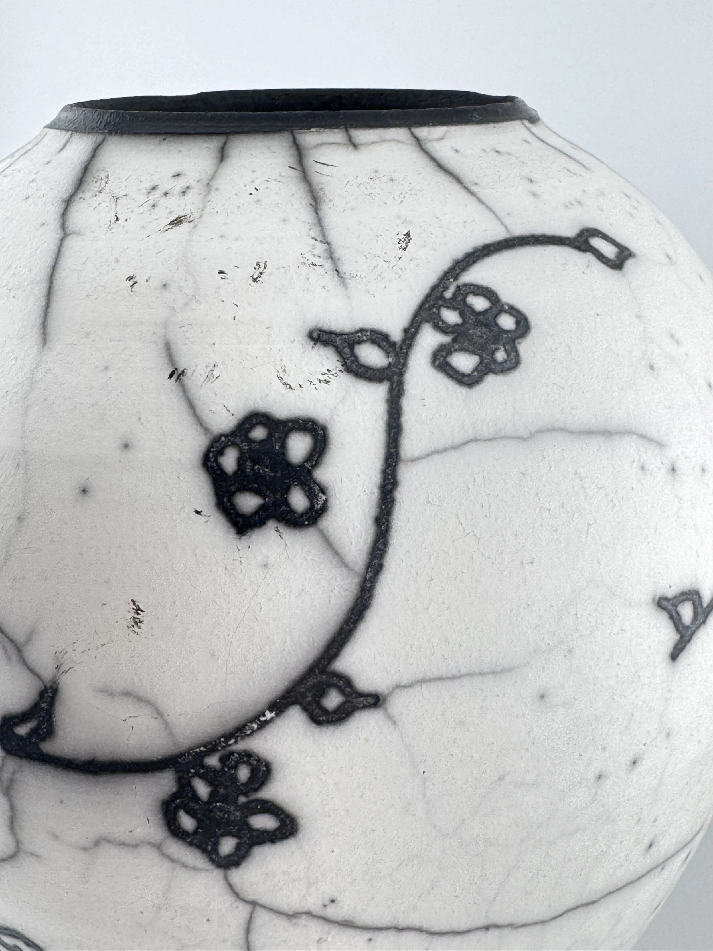 Raku fired ceramic by Robin Foster