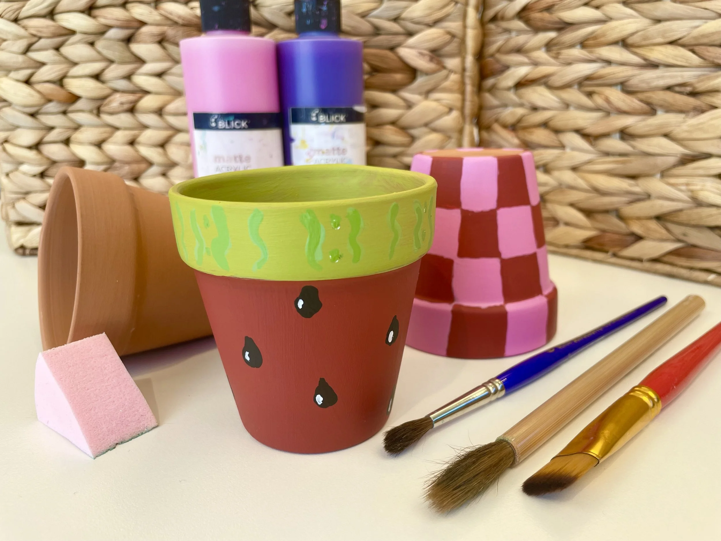 Free Crafts for Kids: Paint Your Own Flower Pots
