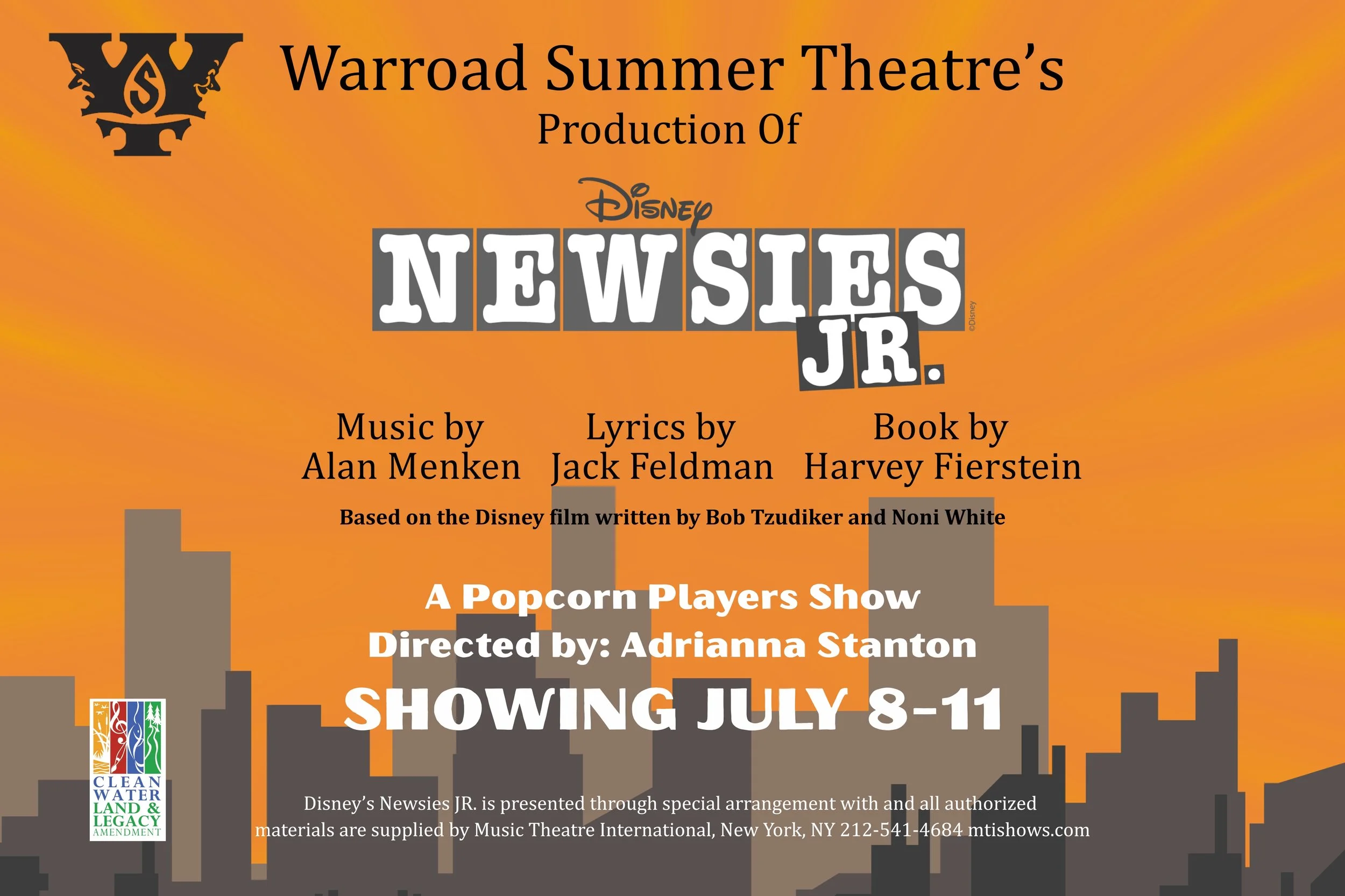 Warroad Summer Theatre’s Popcorn Players Production of Disney Newsies JR.