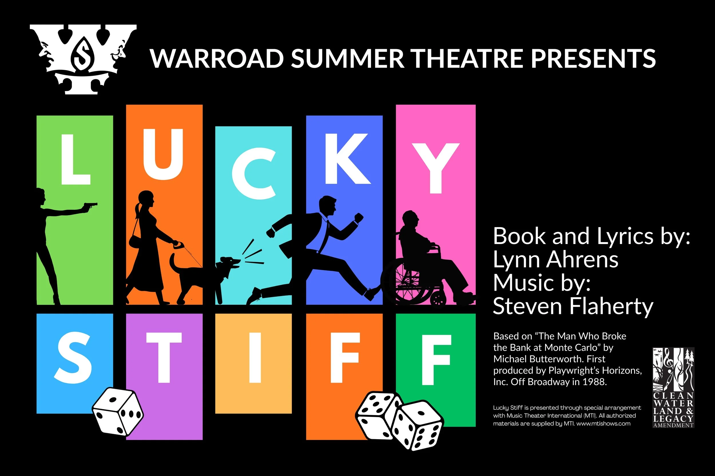 a colorful logo for the play with details contained on this webpage