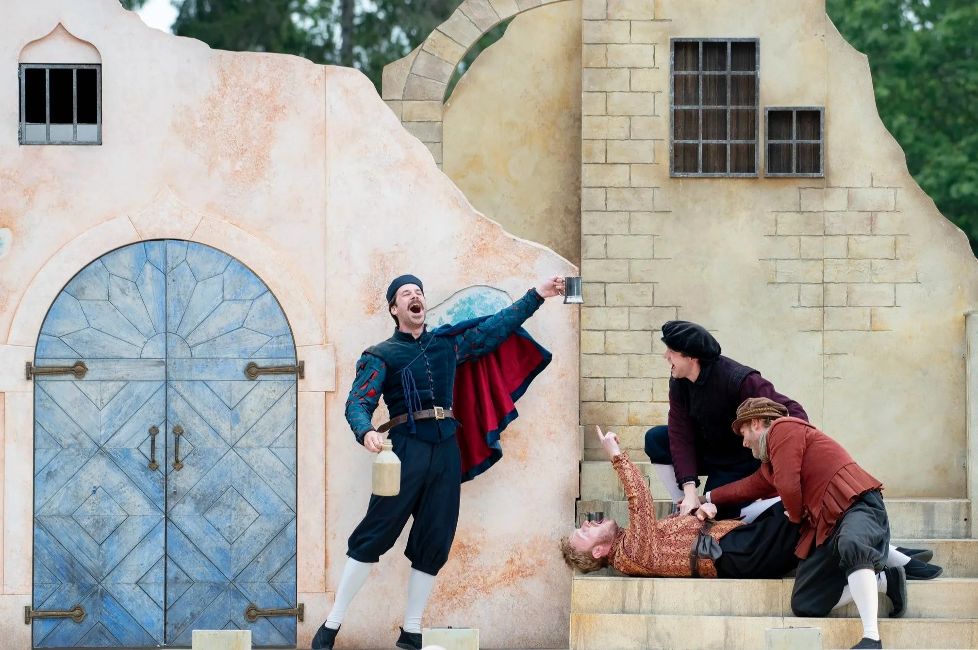 a photo of actors drinking in Othello