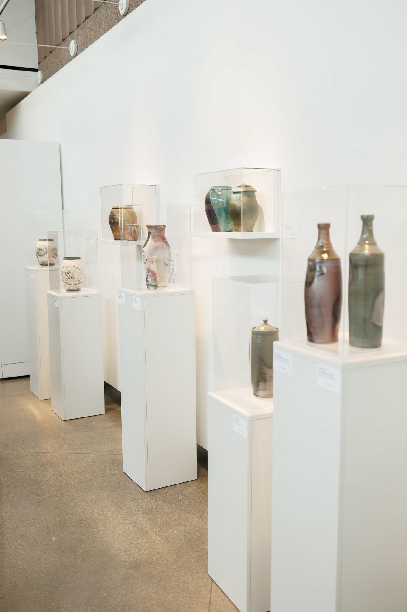 pottery on display in the RiverPlace gallery