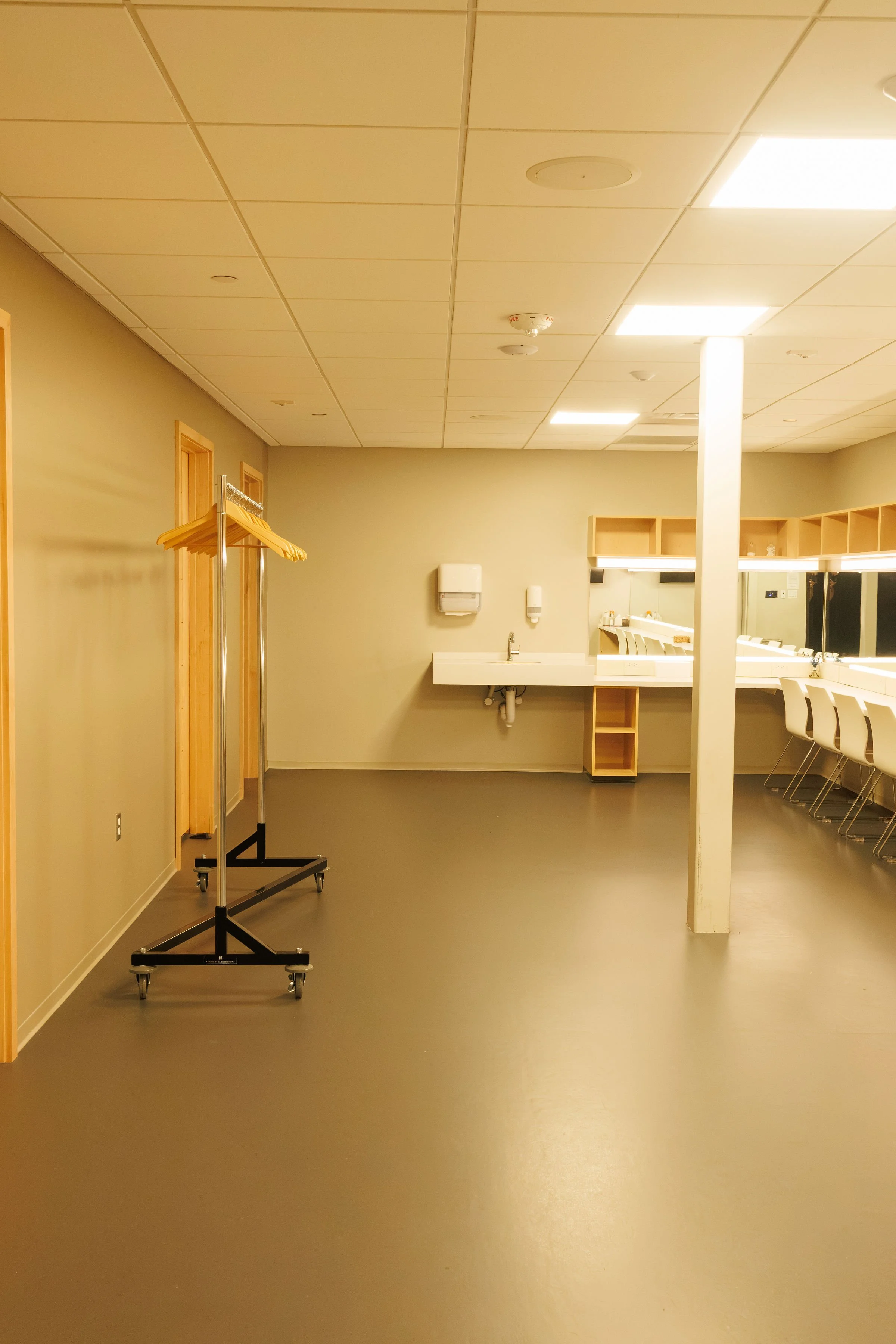 the RiverPlace dressing room