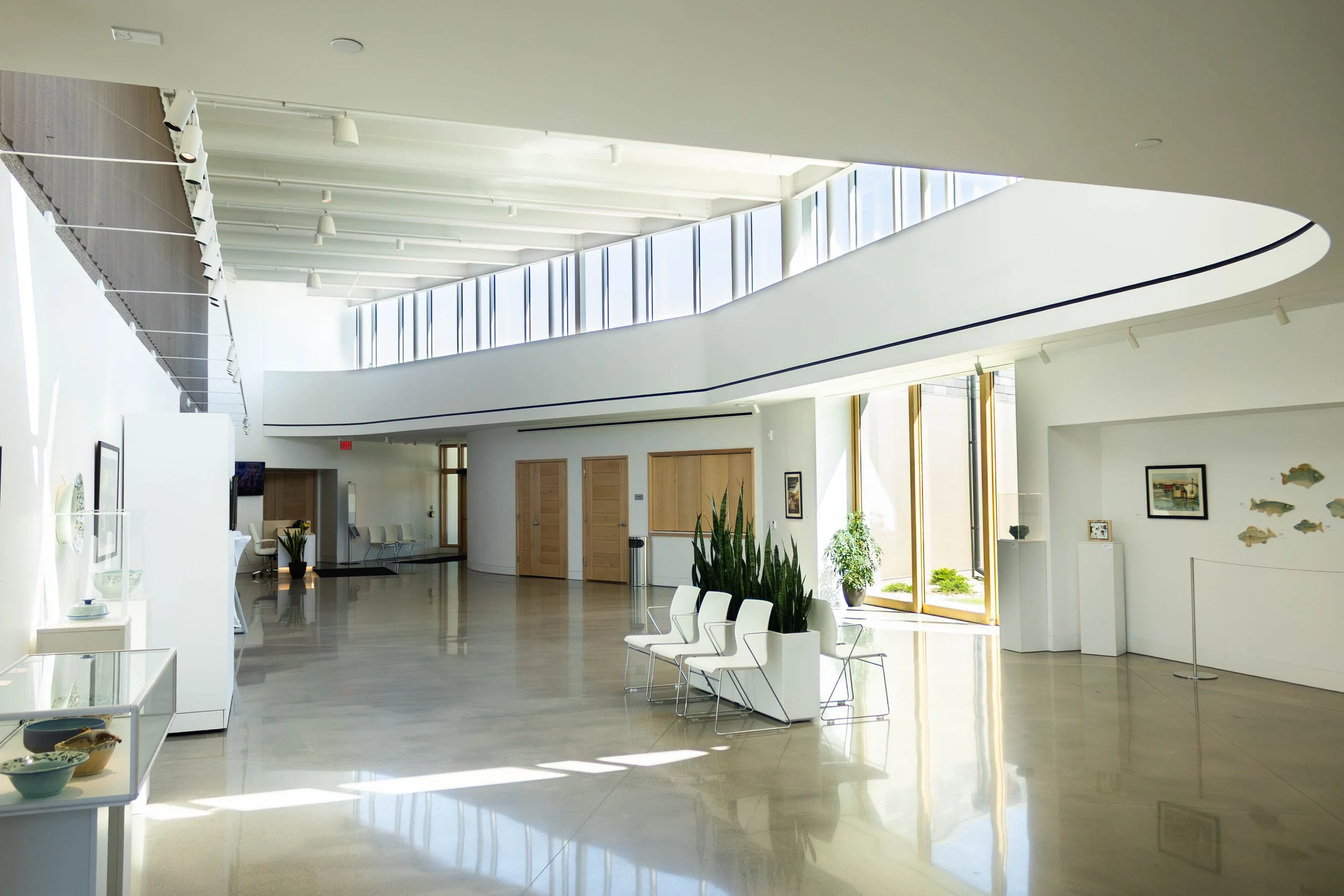 the light-filled RiverPlace art gallery
