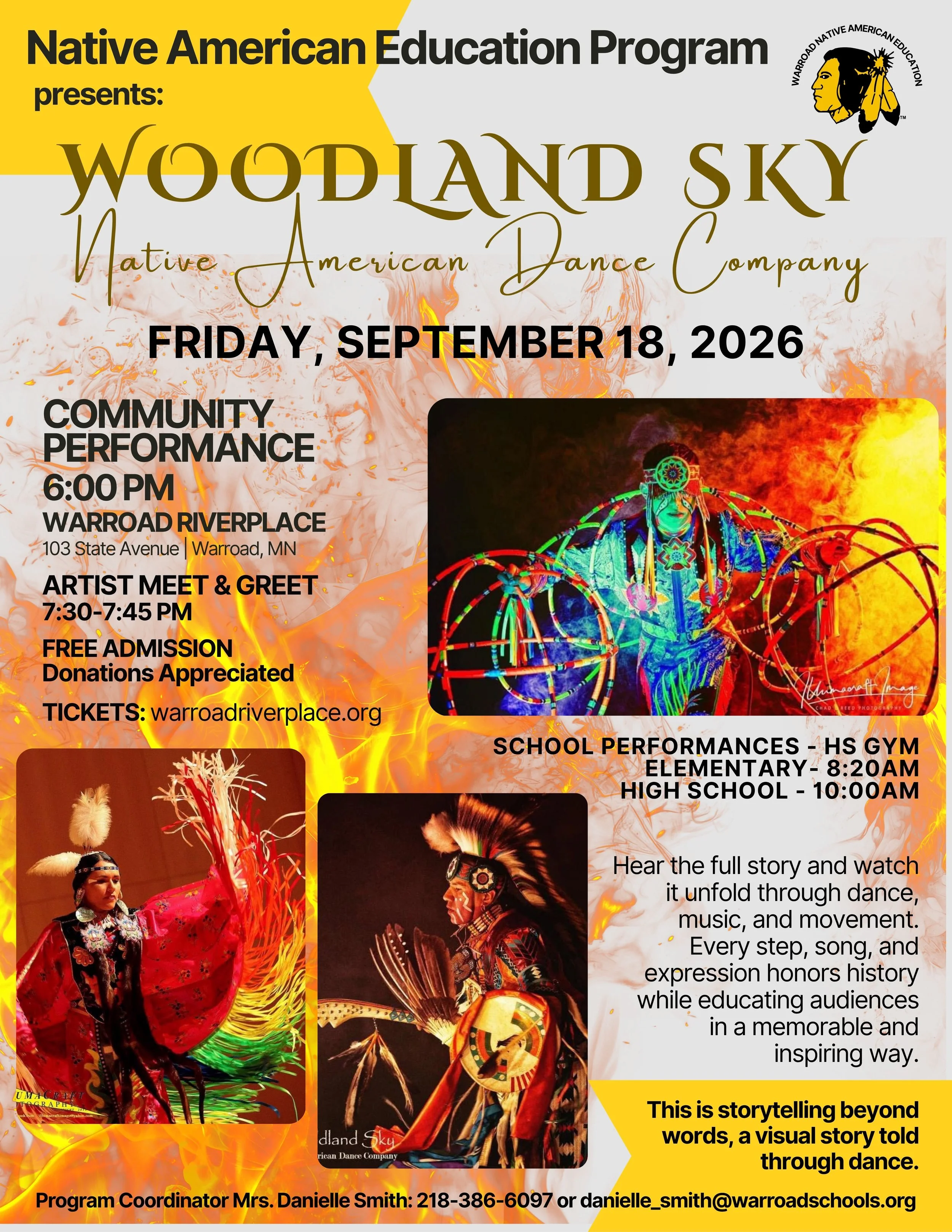 the poster for this event with details listed on this webpage;  photos include three dancers