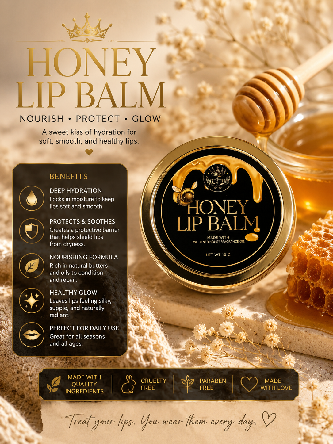 Honey & Mango Butter Lip Balm