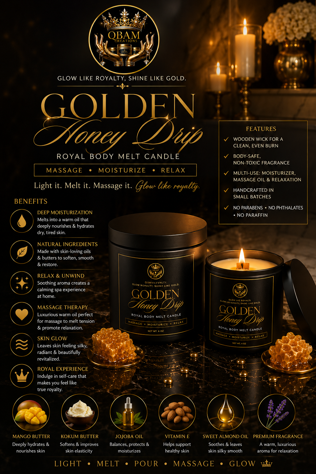 Golden Honey Drip Candle Advertisement.png