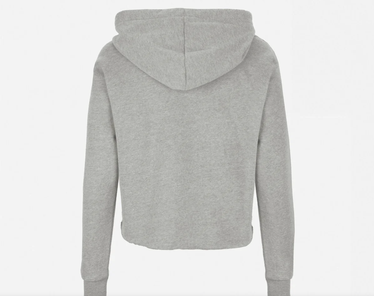 El Segundo Laguna Sueded Raw Edge Crop Hoodie