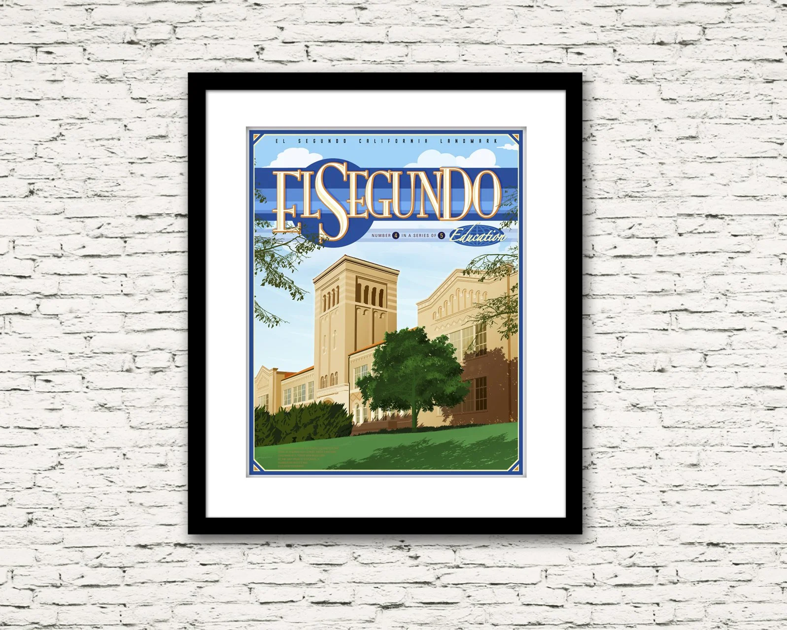 Downtown El Segundo California High School Print