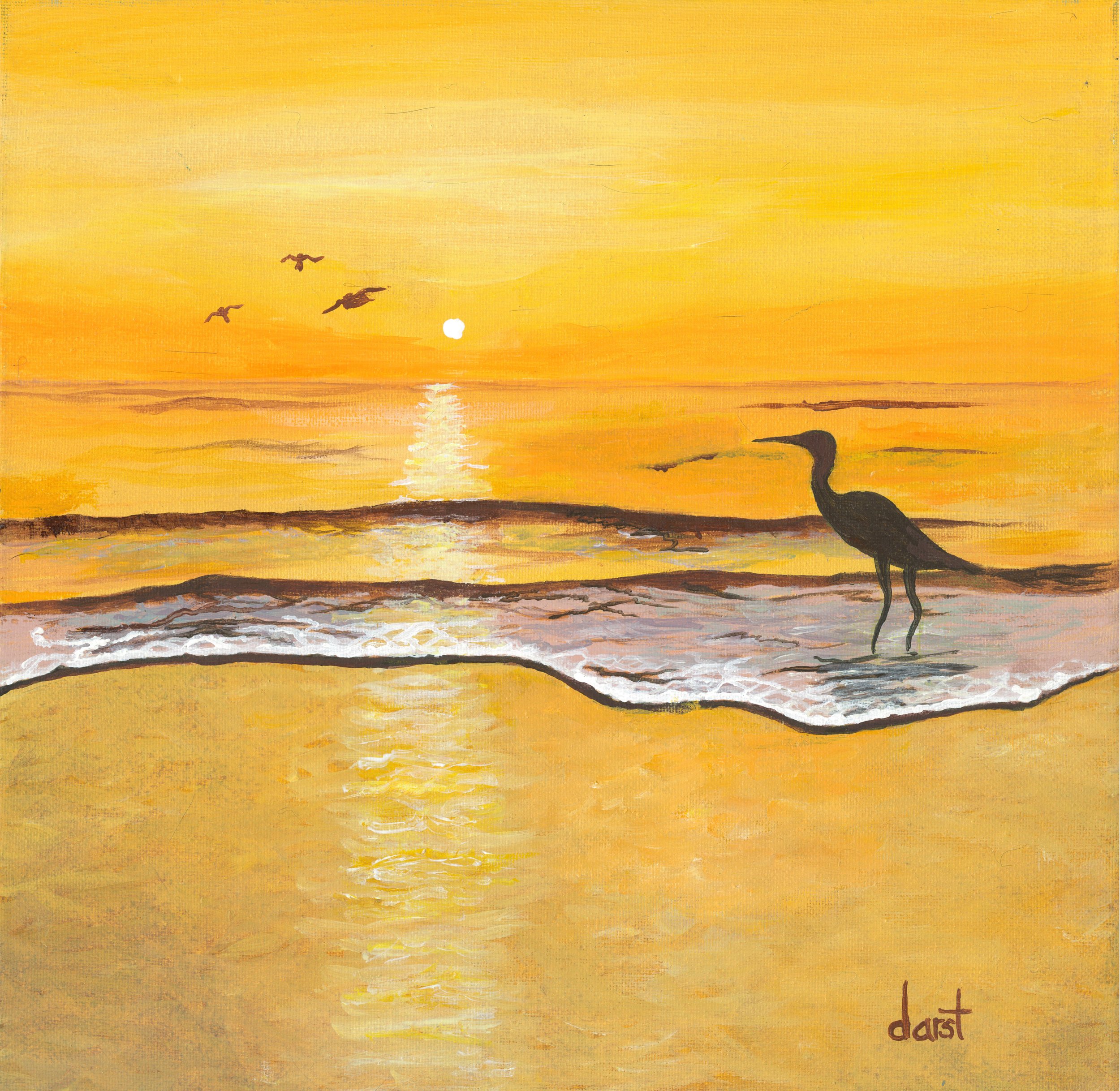 Heron on a Golden Day (Fine Art Print)