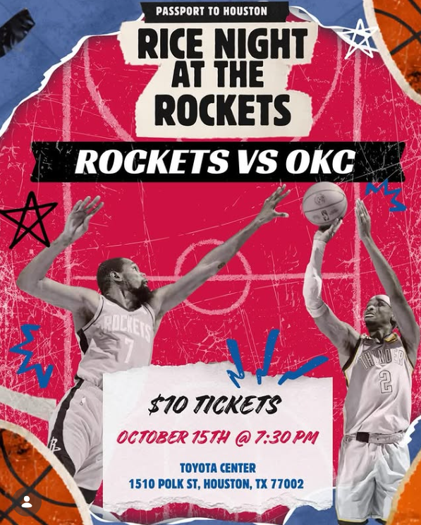 Rice Night at the Rockets 