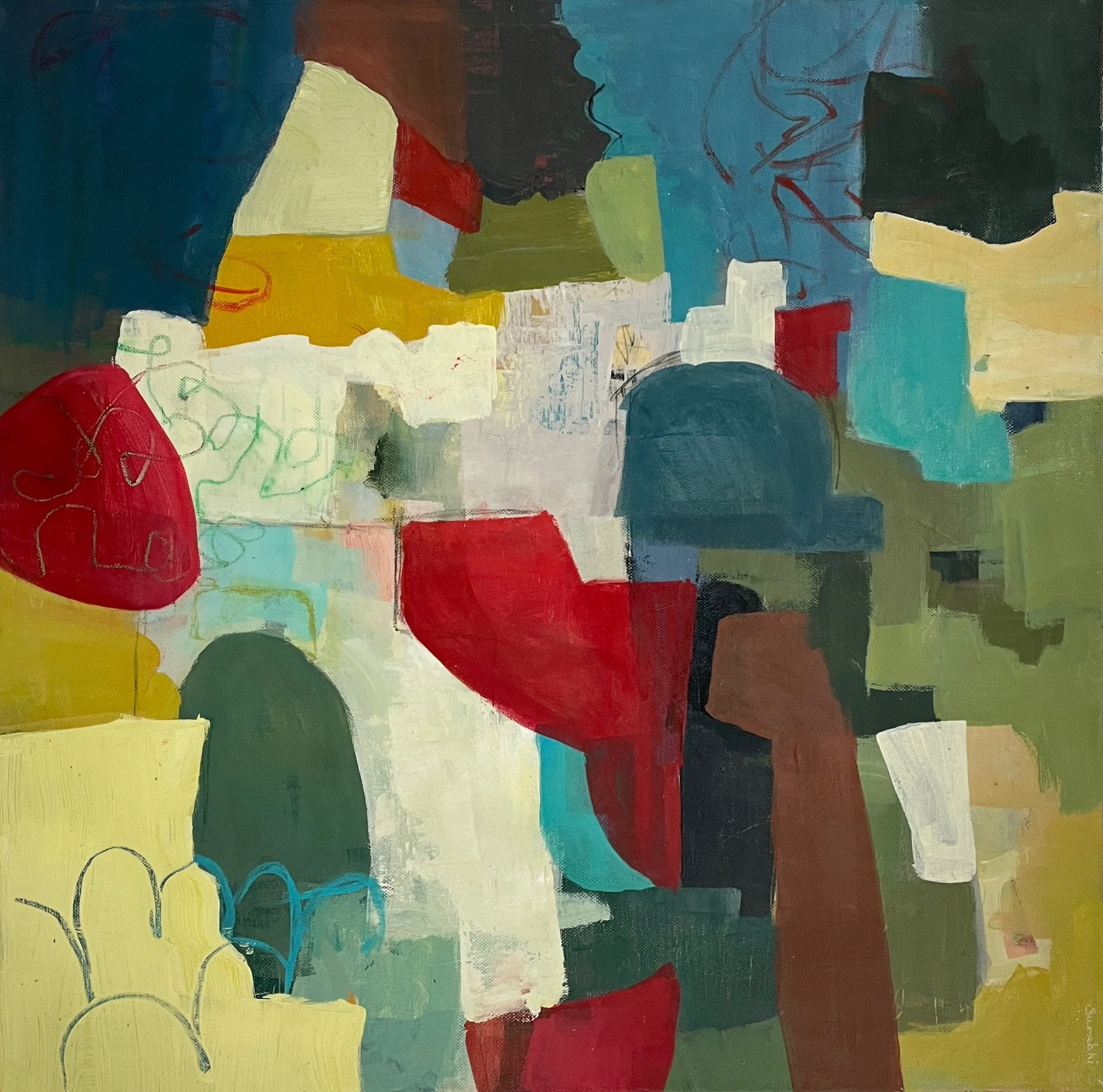 Abstract Painting Everyone is Welcome by artist Surabhi Pandey