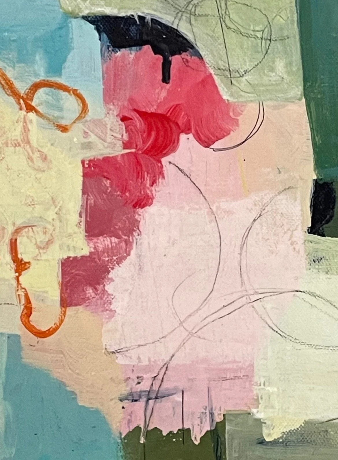 A section of Abstract Painting Walk in the Park by artist Surabhi Pandey