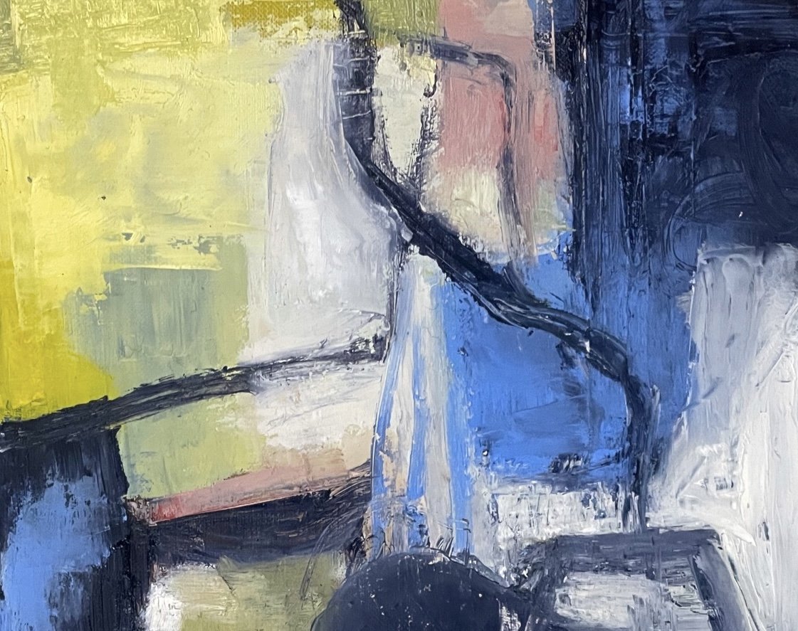 A section of Abstract Painting Strings of Harmony by artist Surabhi Pandey
