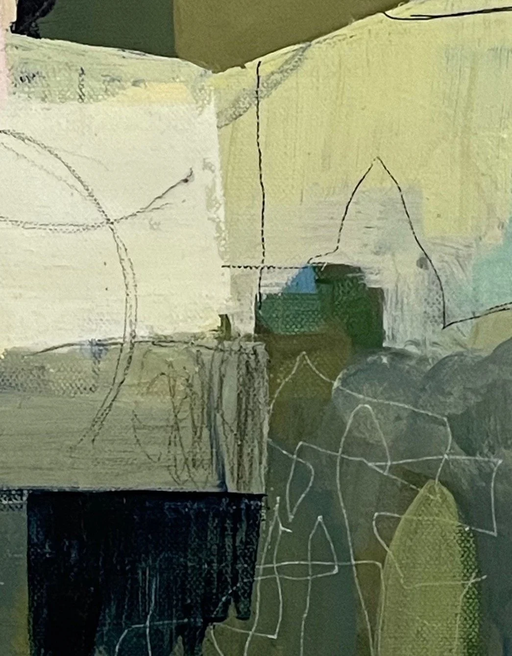 A section of Abstract Painting Walk in the Park by artist Surabhi Pandey