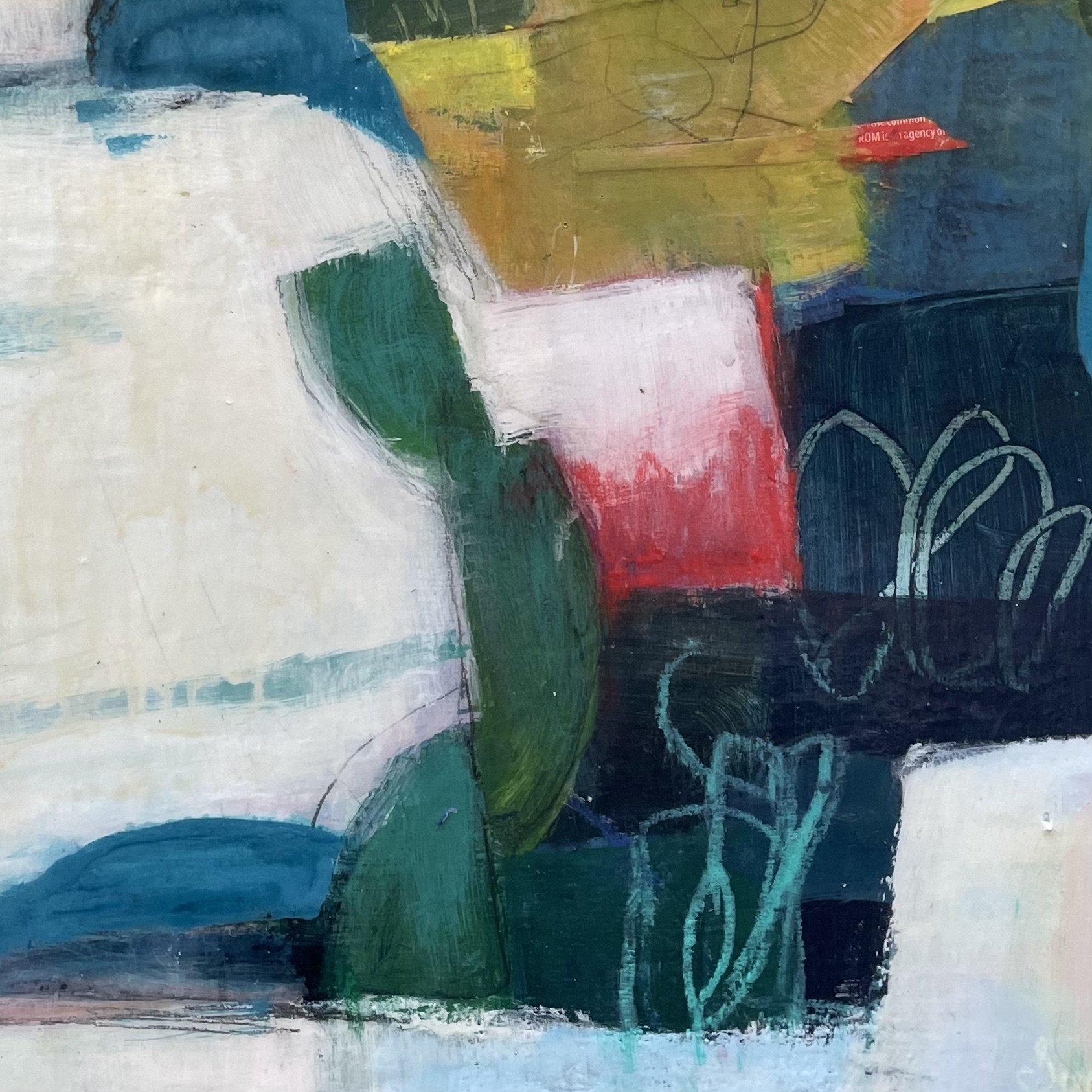 A section of Abstract Painting Comings and Goings by artist Surabhi Pandey