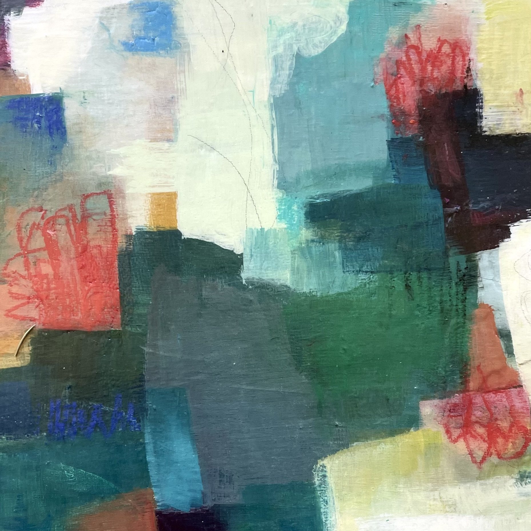 A section of Abstract Painting The Doorway by artist Surabhi Pandey