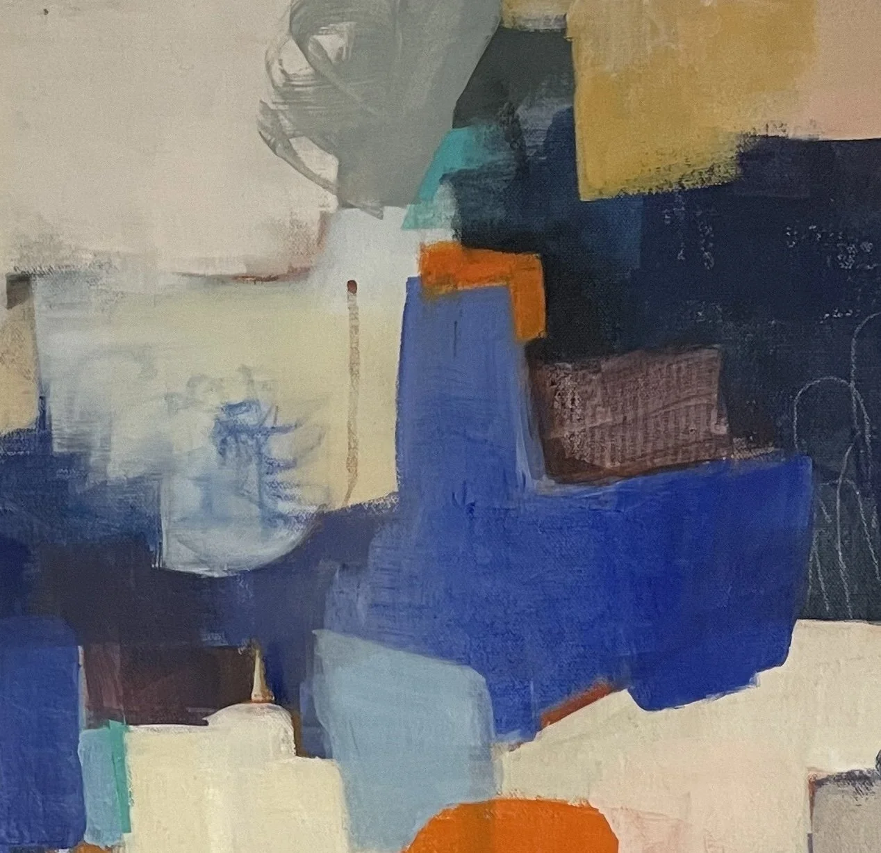 A section of abstract Painting Everchange by artist Surabhi Pandey