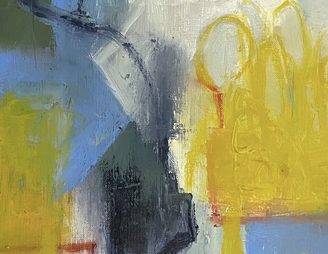 A section of Abstract Painting Arriving in Town by artist Surabhi Pandey