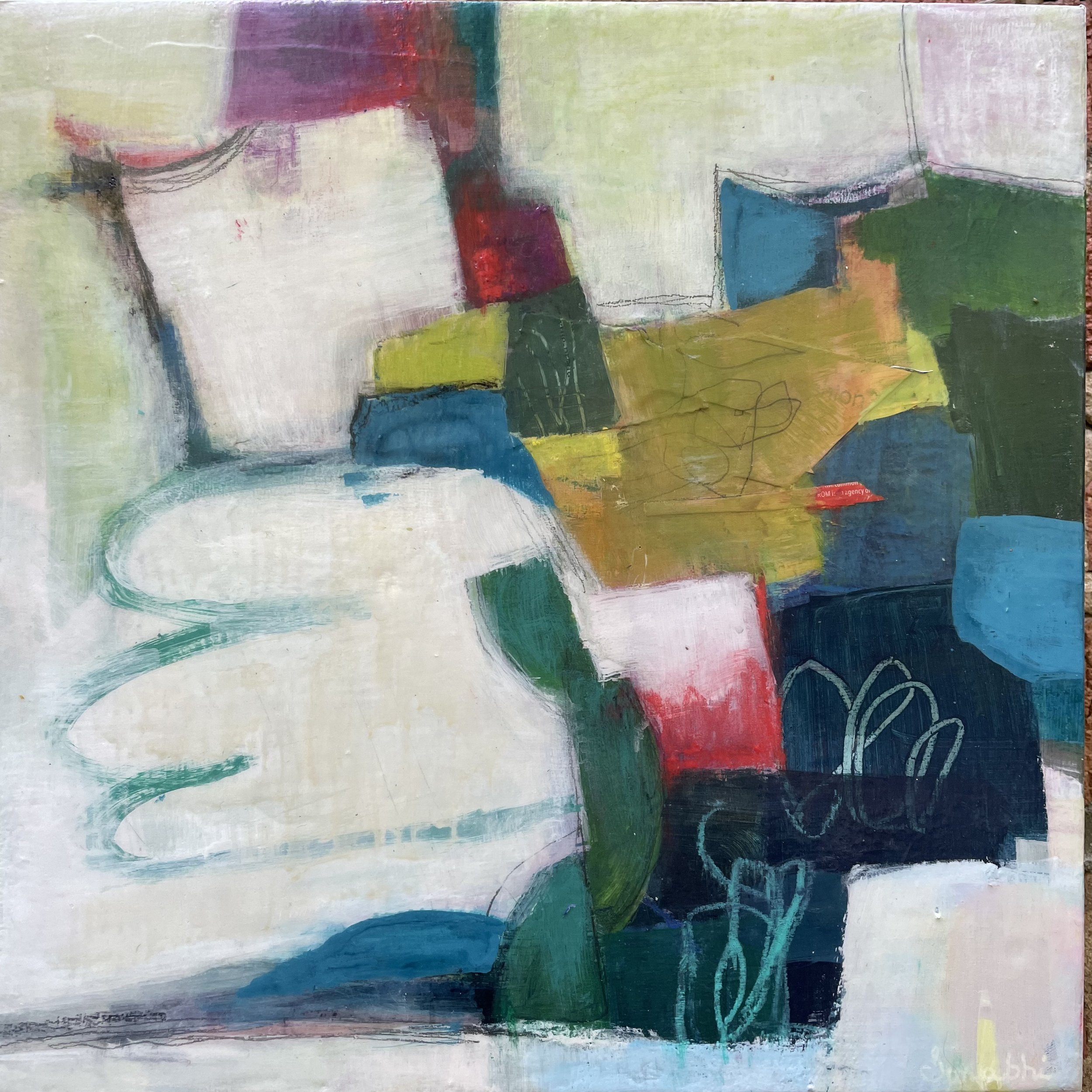 Abstract Painting Comings and Goings by artist Surabhi Pandey