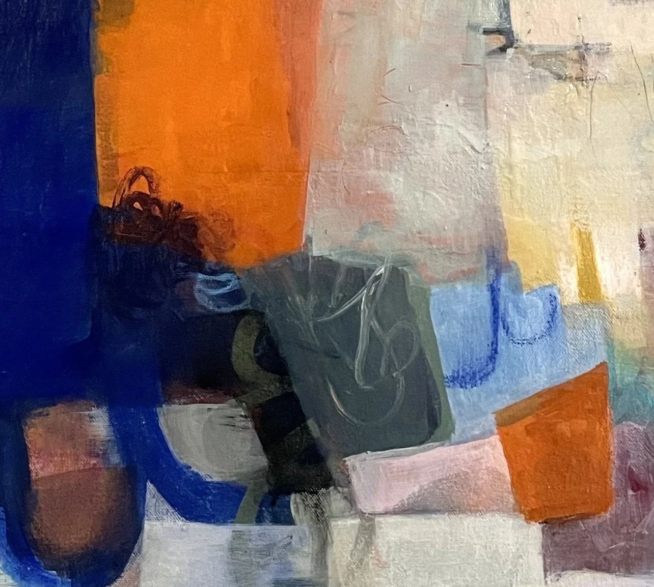 A section of abstract Painting Everchange by artist Surabhi Pandey