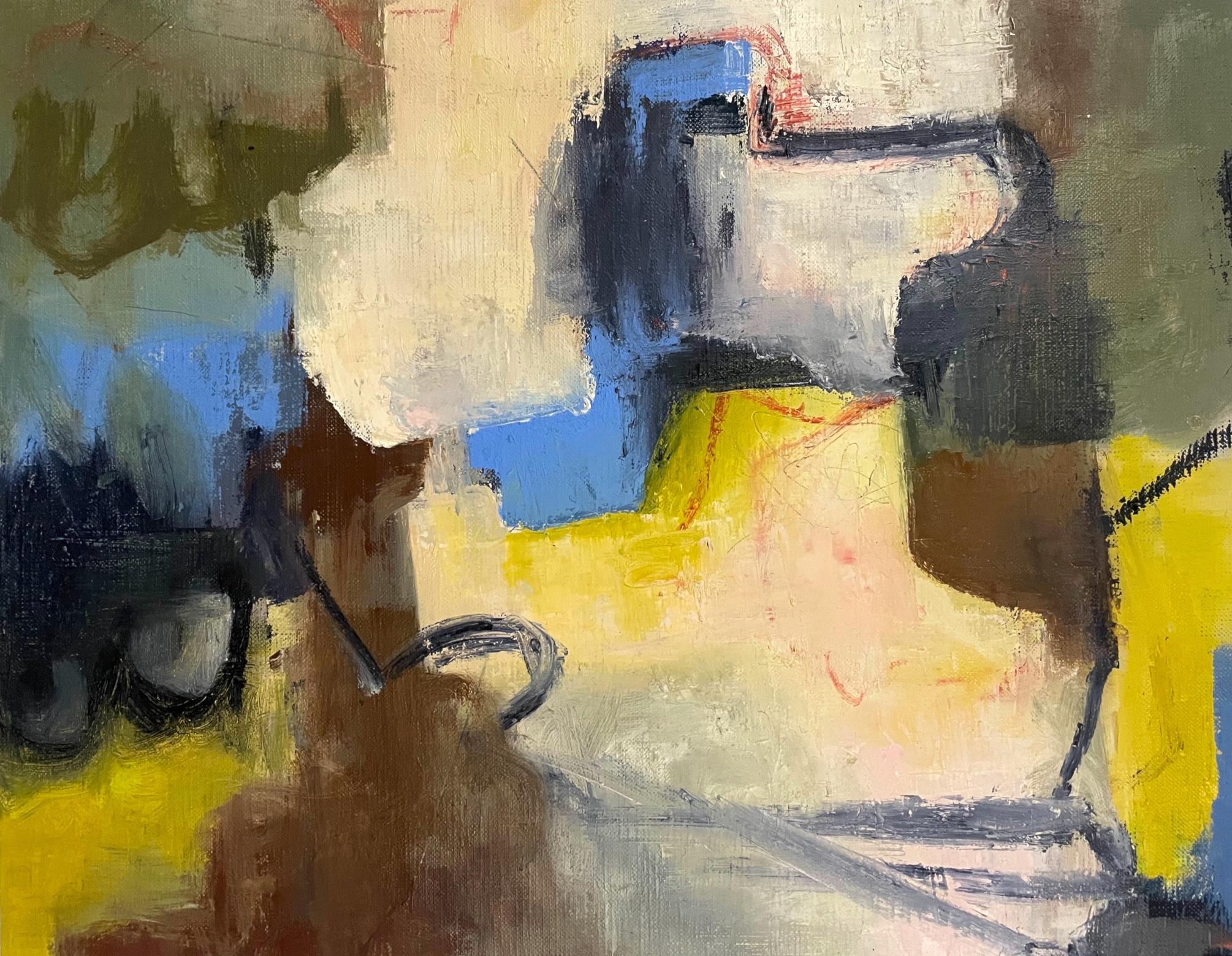 Abstract Painting Playing Nice Together by artist Surabhi Pandey