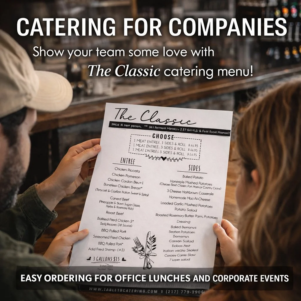 Classic Menu Artwork. People looking at the menu