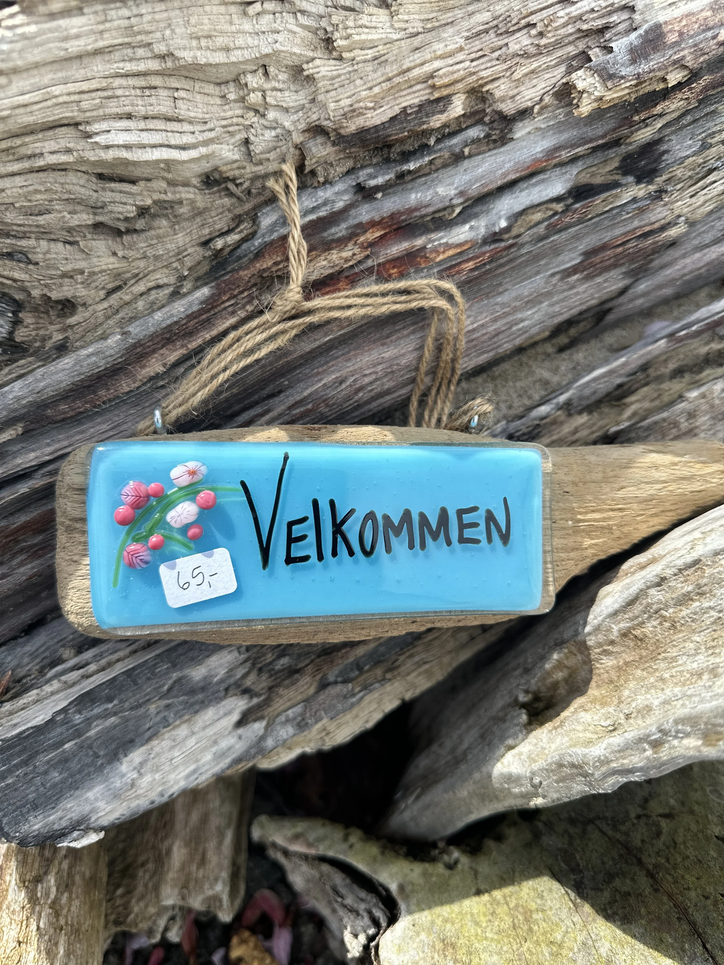 “Velkommen skilt med japansk kirkebærblomster”