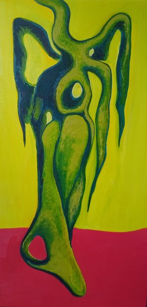 there is an angel waiting for you in the lobby, Oil on canvas, 2023-24