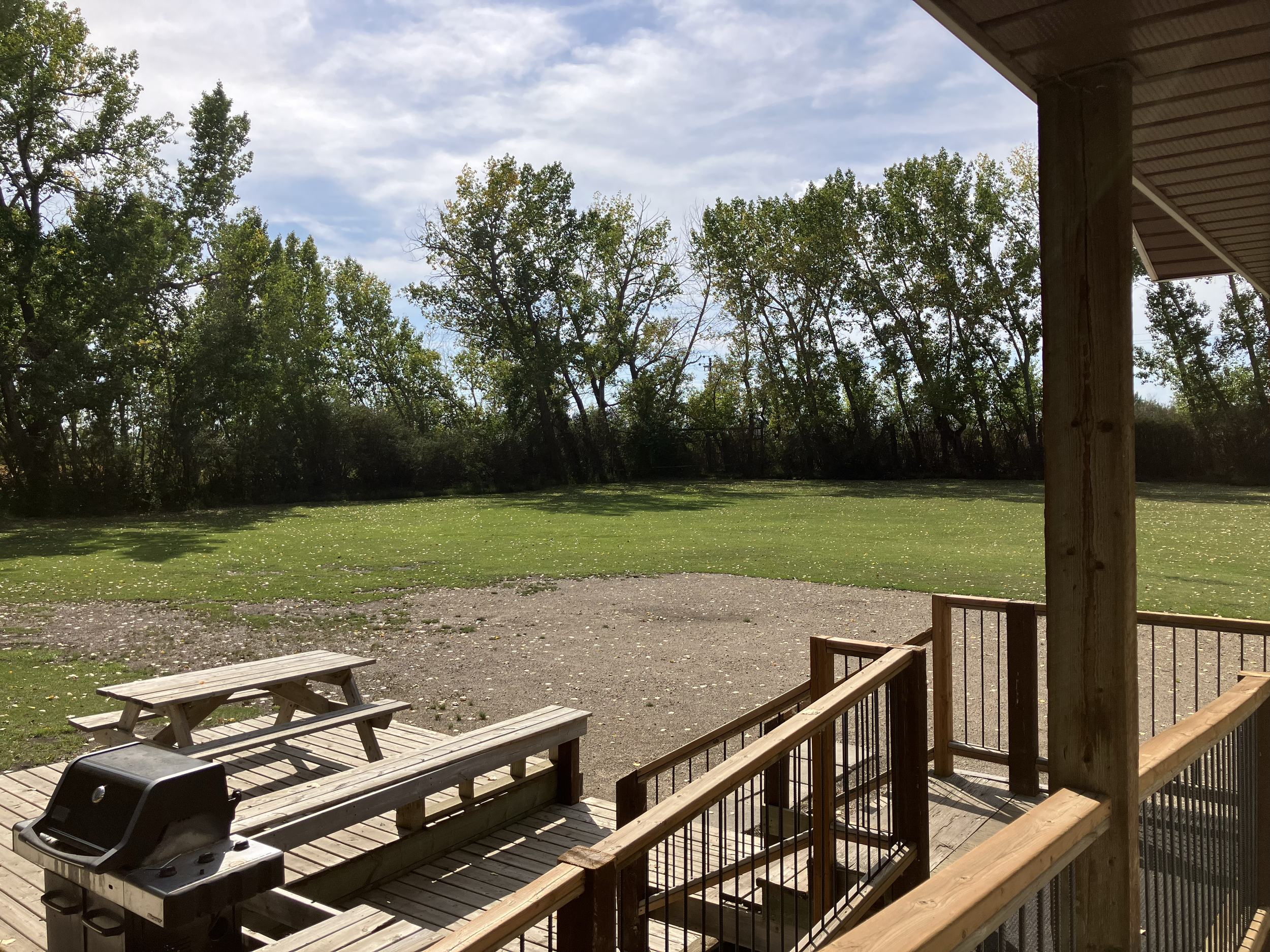 Outdoor area facing west