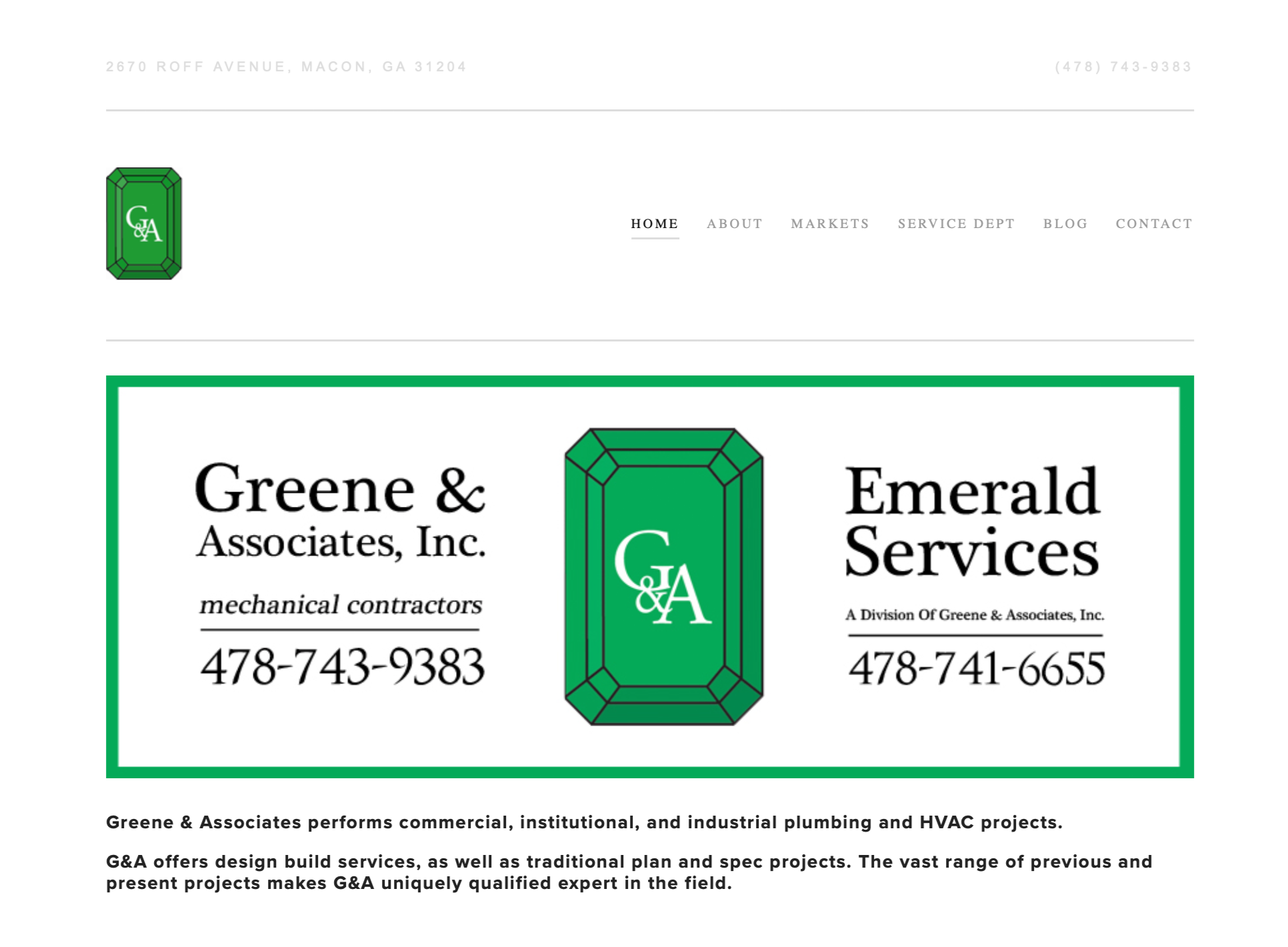 Greene & Associates - web design