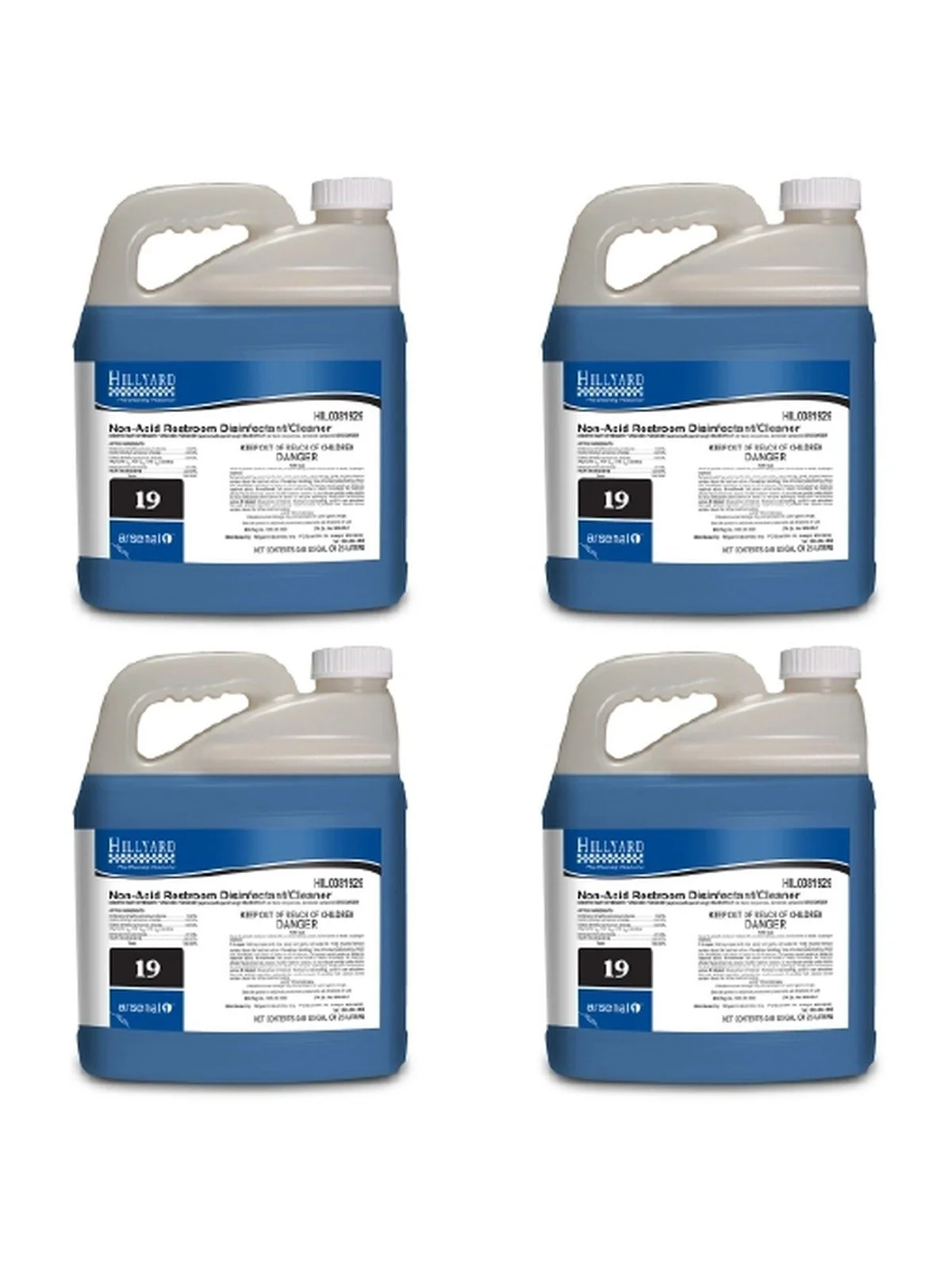 Hillyard, Arsenal® Non-Acid Restroom Disinfectant/Cleaner, 81925, Arsenal® One Dispenser 2.5 Liter Bottle