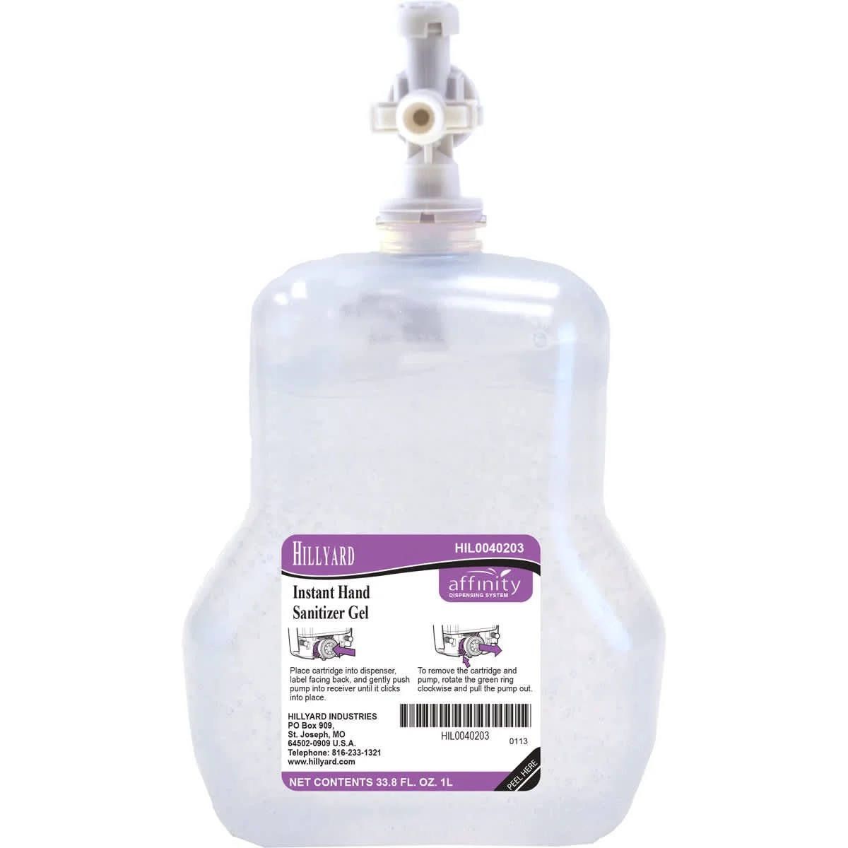 Hillyard, Affinity® Instant Hand Sanitizer Gel, Affinity® 1000 mL 3/cs