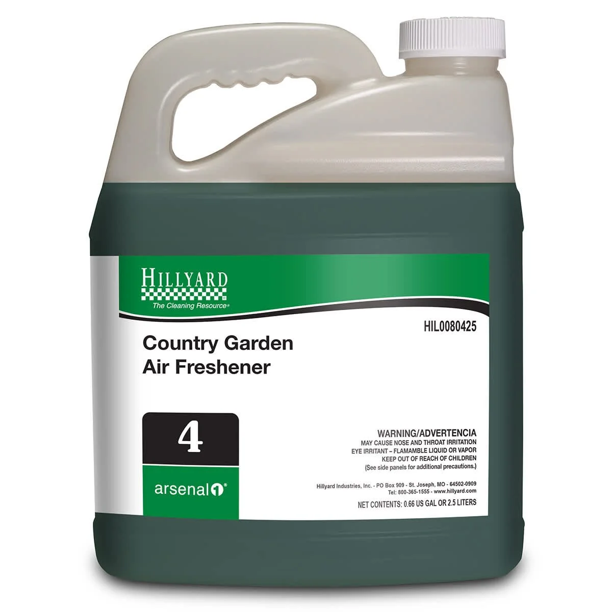 Hillyard, Arsenal® Country Garden Air Freshener, 80425, Arsenal® One Dispenser 2.5 Liter Bottle