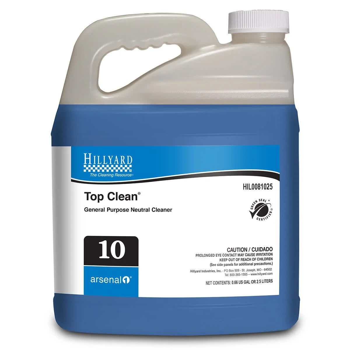 Hillyard, Arsenal® Top Clean® Neutral Floor Cleaner, 81025, Arsenal® One Dispenser 2.5 Liter Bottle