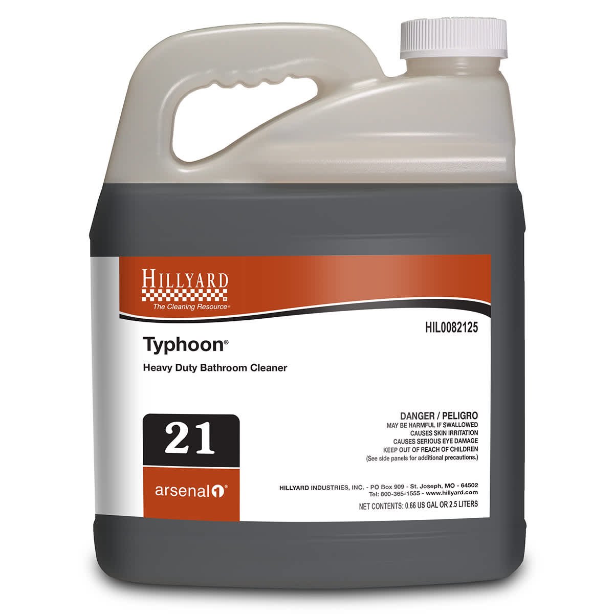 Hillyard, Arsenal® Typhoon® Non-Acid Restroom Cleaner, 82125, Arsenal® One Dispenser 2.5 Liter Bottle