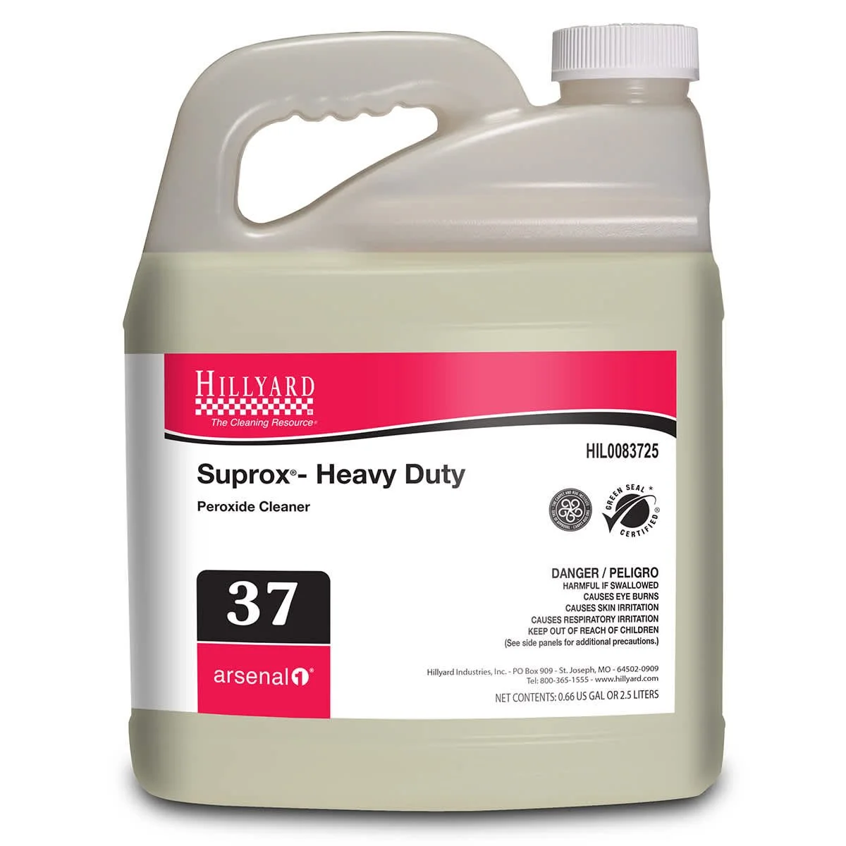 Hillyard, Arsenal® Suprox® - Heavy Duty Multi-Purpose Cleaner, 83725, Arsenal® One Dispenser 2.5 Liter Bottle