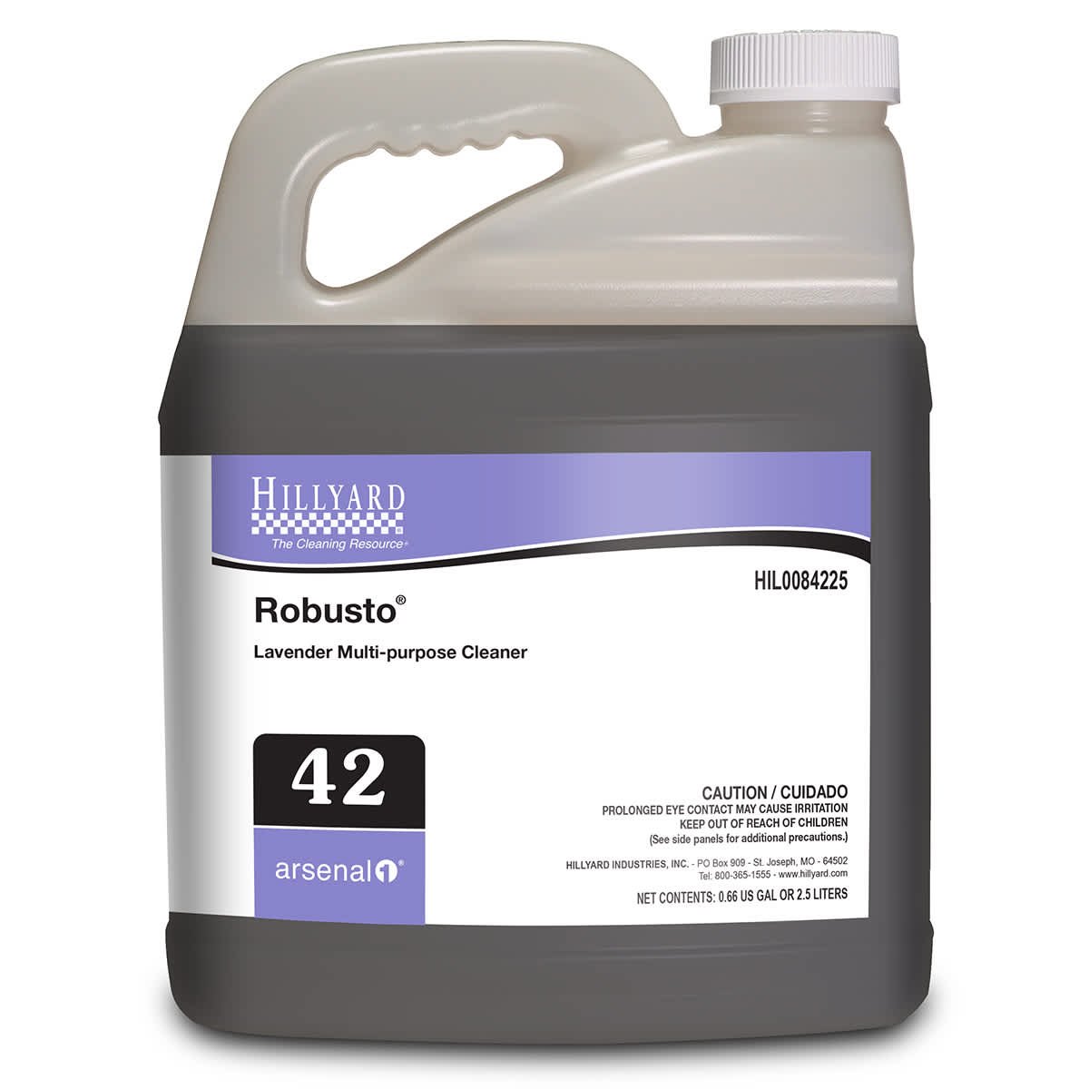 Hillyard, Arsenal® Robusto® Multi-Purpose Cleaner, 84225, Arsenal® One Dispenser 2.5 Liter Bottle