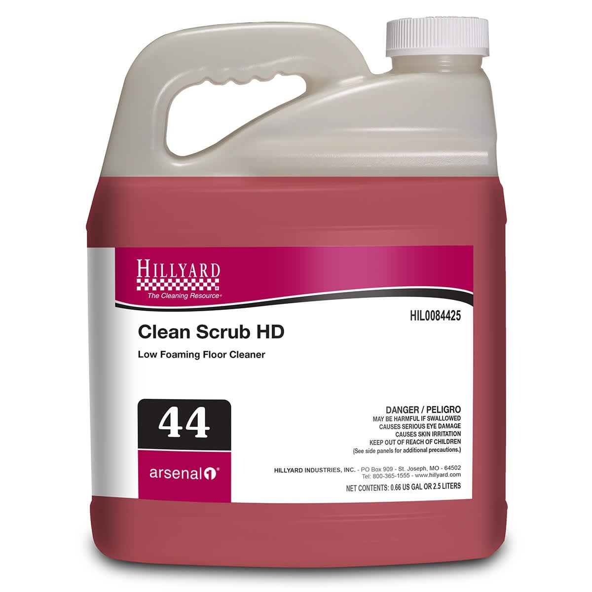 Hillyard, Arsenal® Clean Scrub® HD Multi-Purpose Cleaner, 84425, Arsenal® One Dispenser 2.5 Liter Bottle