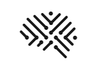 Abstract black and white geometric pattern with diagonal lines and diamond shapes. The Decision Lab Logo.
