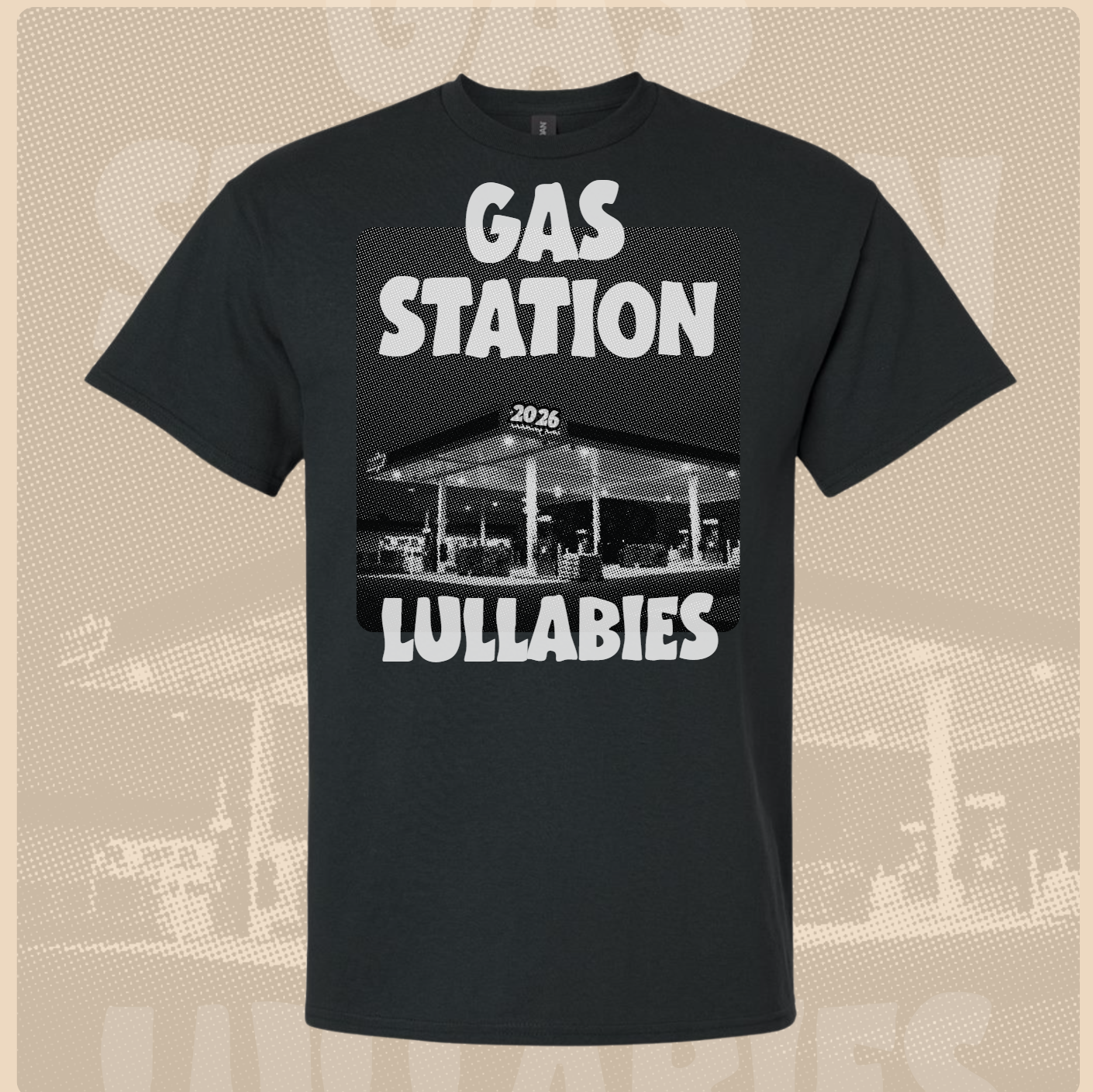 **LIMITED TIME** Gas Station Lullabies - Blastover Screen Printed Black Tee