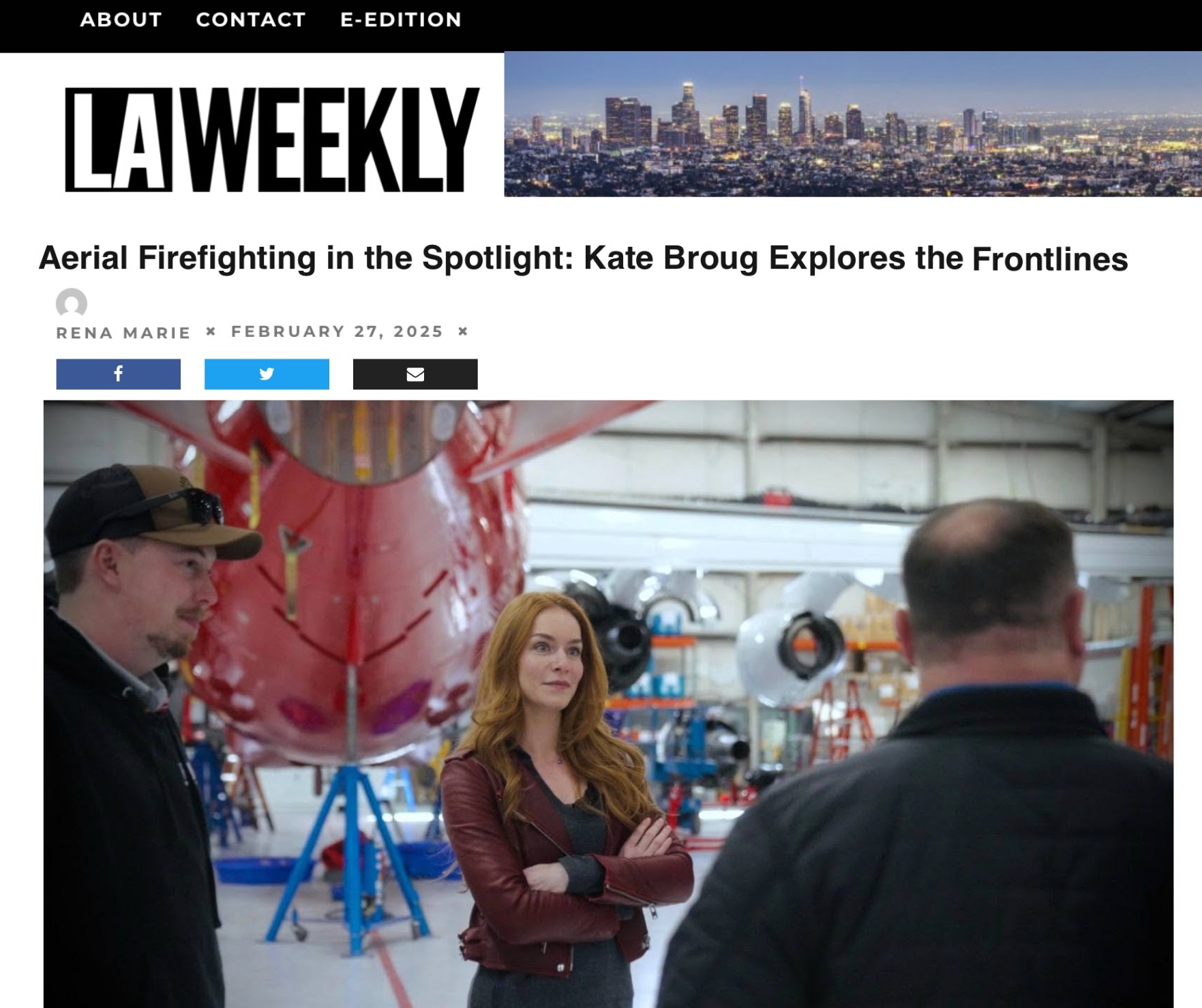 LA Weekly News Article First Flights with Kate Broug