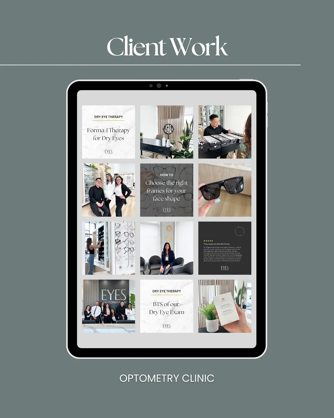 Some of my favourite feed designs for clients 😍

I&rsquo;ve been lucky to work with so many amazing brands in the health and wellness space.

I especially love working with:
✨Wellness centers
✨Optometry clinics
✨Rehab &amp; physio clinics
✨Medical a