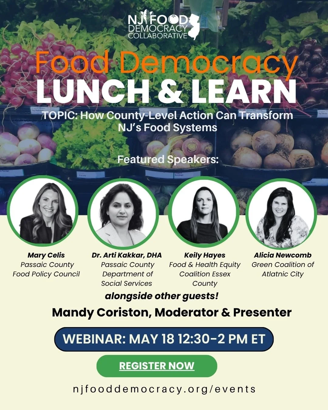 Food Democracy Lunch and Learn - May: "Improving Food Systems through Cross-Sector County-level Collaboration" | Virtual 