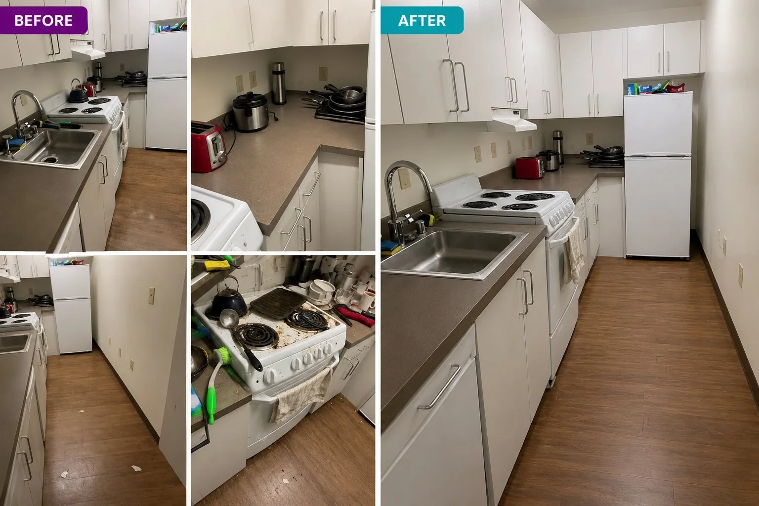 Professional home cleaning results showing detailed care and a freshly cleaned residential space in Lacey, WA.