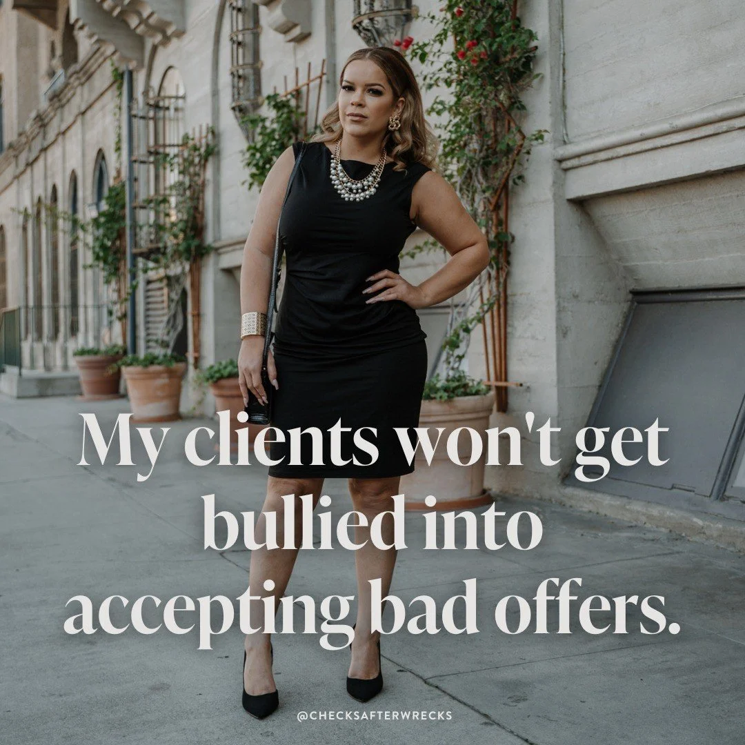 If the opposing attorney tries to talk down to my client, I'm not having it.

They might try to steamroll you or bully you into a accepting a really low offer, but I know better.

Also... YOUR attorney might even try to make you accept a low offer ju