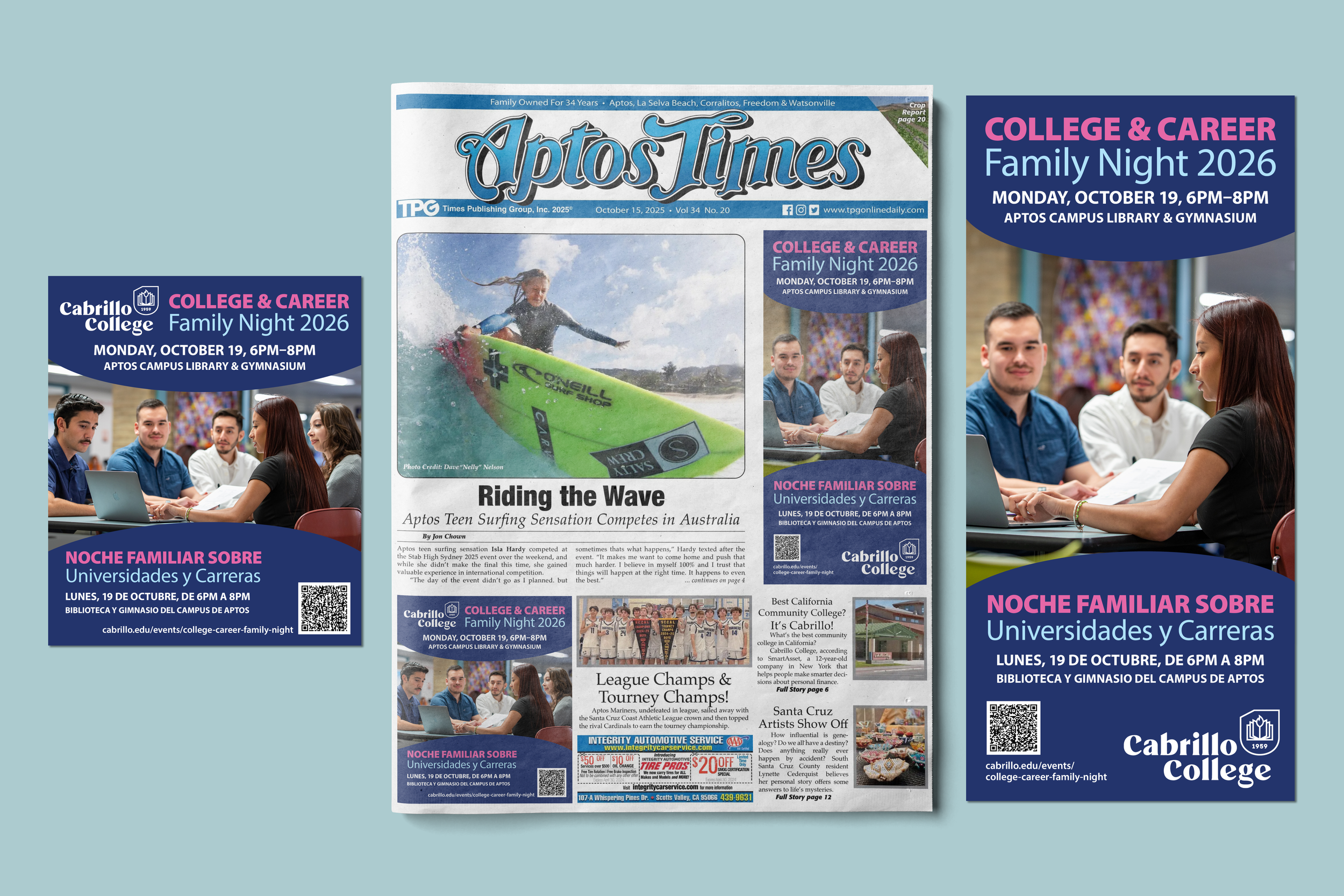 Multimedia campaign print ad design