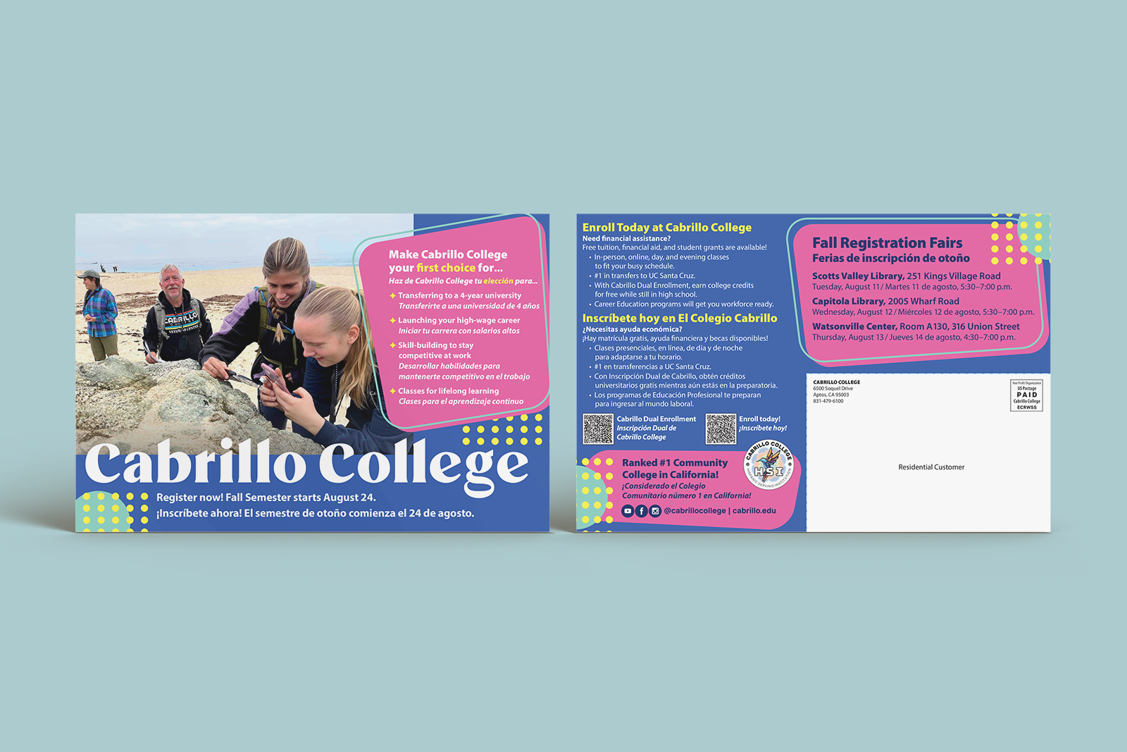 Direct mail postcard design