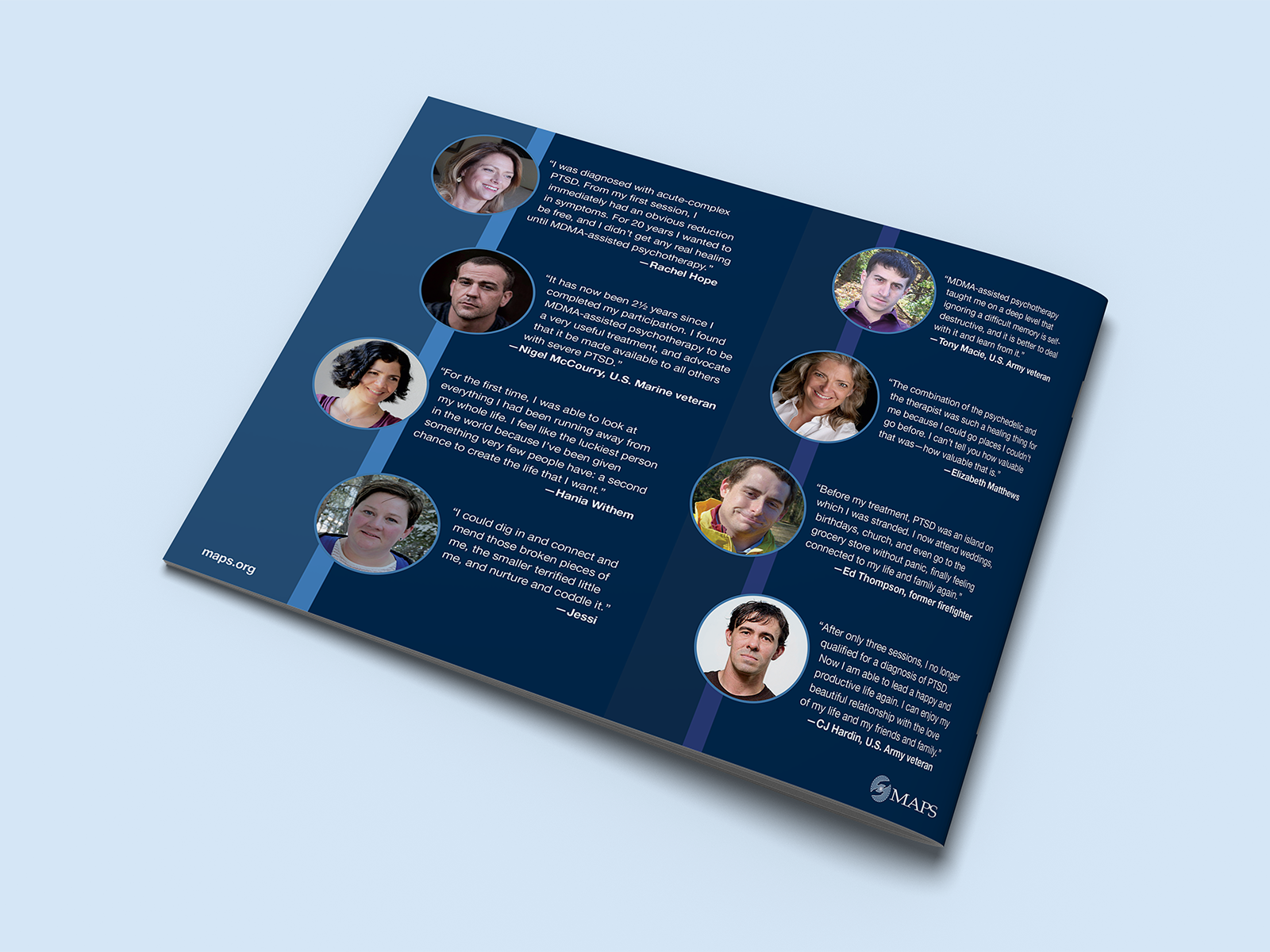 MAPS donor booklet design back cover